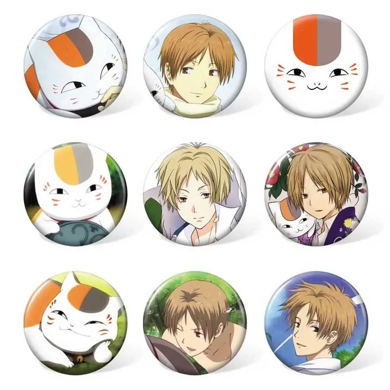

Аниме Natsume Yuujinchou мультяшный значок женская и мужская брошь для одежды и аксессуаров (9 шт./компл.)