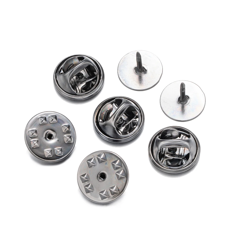 20/50 Sets Metal 10/15mm Pin Back Brooch Holder Lapel Base For DIY Cufflink Butterfly Backs Jewelry Making Findings Accessories