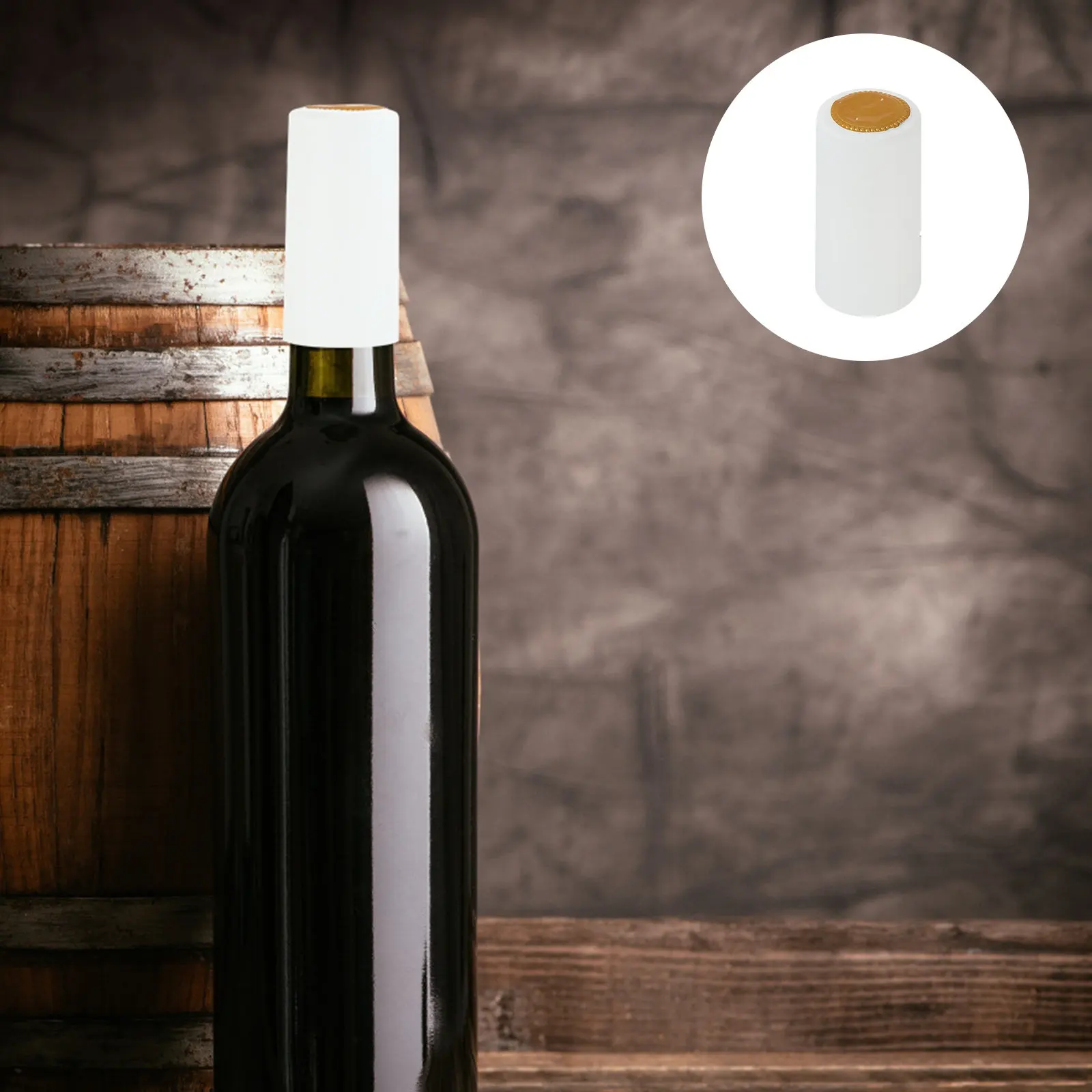 50Pcs Wine Bottle Heat Shrink Capsules Premium Seal Cover Tear Off Shrink Caps for Homebrew Winery Restaurant Multi-Function