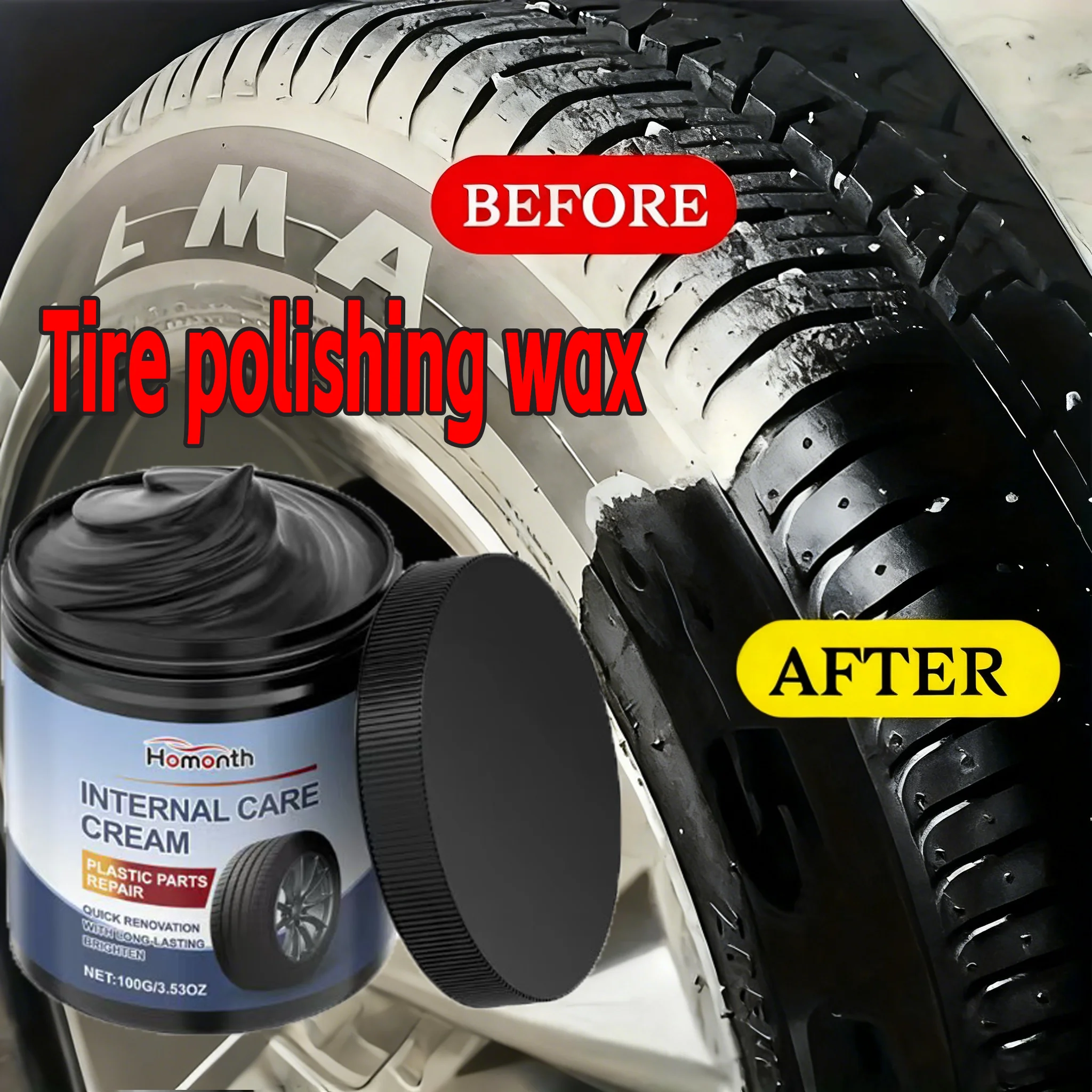 

Воск для полировки шин, блестящий черный, восстанавливает блеск для шин и улучшает внешний вид шин, предотвращает оксидную растрескивание и старение.