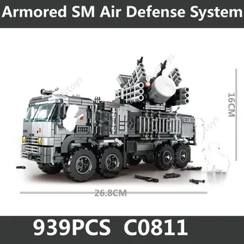 2024N Russia armored SM air defense system building blocks military bricks model children's toys 939pcs