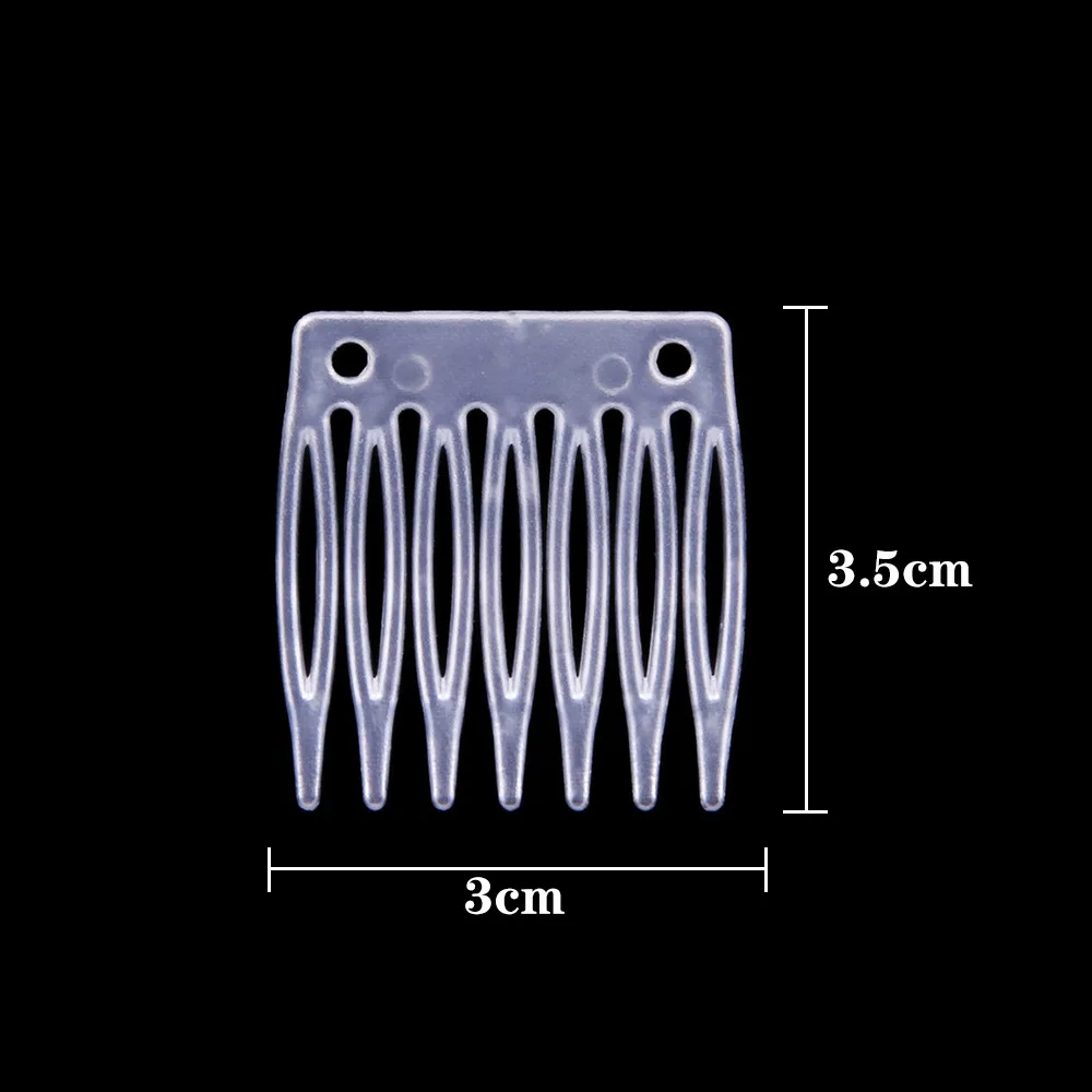 50 White Plastic Mini Hair Clips Side Combs Pin Magic Grip Hair Pins 32mm