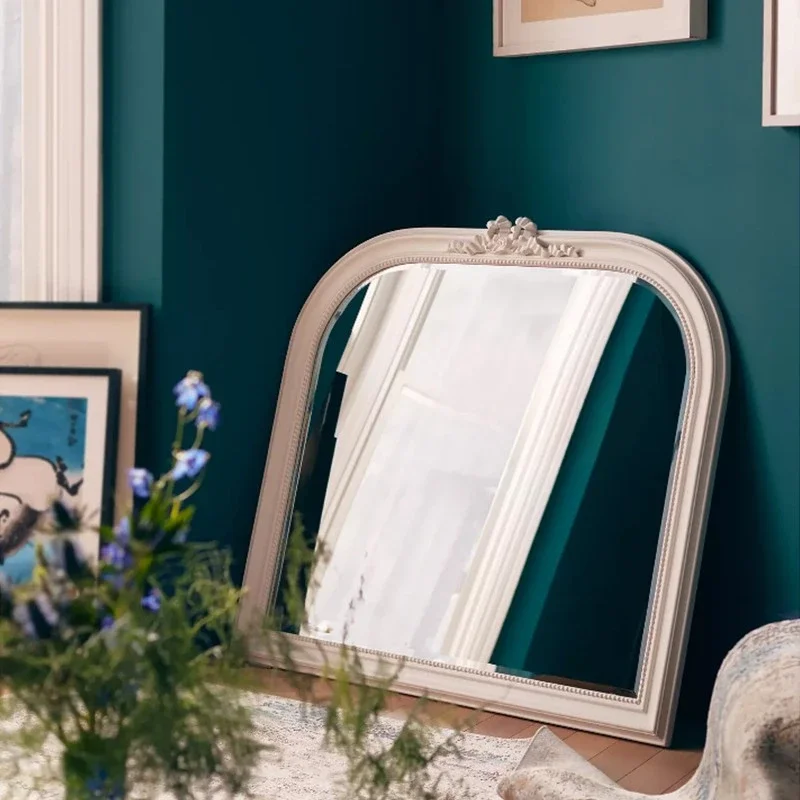 

Aesthetic French Makeup Countertop, Tabletop, European Vanity Mirror, Vintage Bathroom, Fireplace, American Decorative Mirror