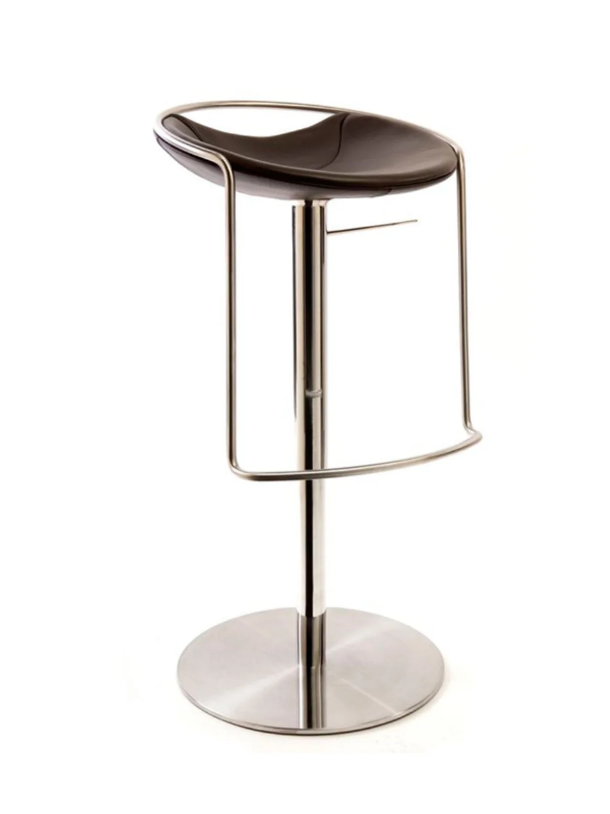Simple light luxury design fashionable stainless steel high chair, Nordic style lift cafe bar stool chair