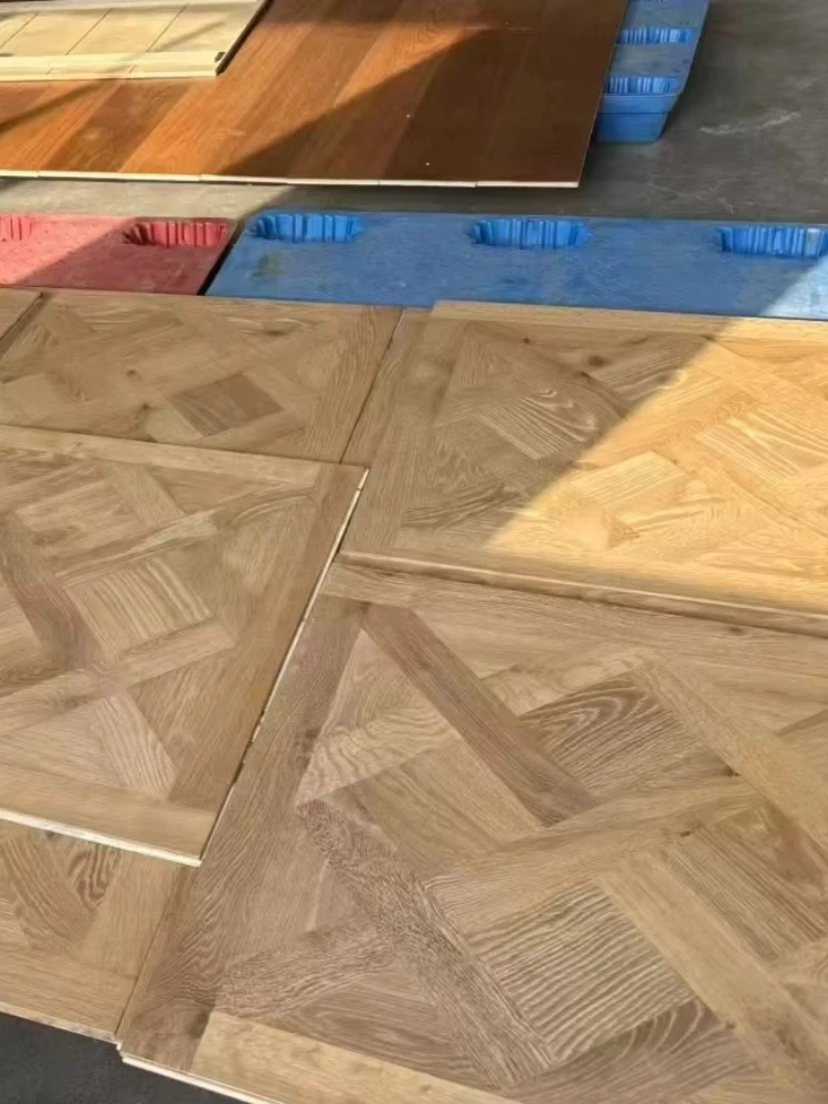 نسخة مخصصة الباركيه الأبيض البلوط الأرضيات الخشبية الصلبة الباركيه الخشبي الداخلي