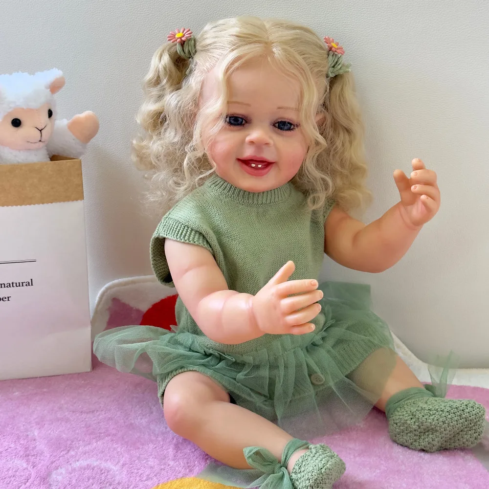 55CM Full Body Silicone Reborn Toddler Princess Yannik Lifelike Baby Dolls 3D Skin Multiple Layers Painting Doll Visible Veins