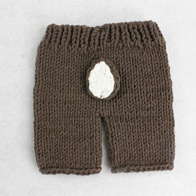 Newborn Photography Props Deer Baby Costumes Infant Knitted Hat Pants Baby Photo Accessories Baby Photoshoot Outfit