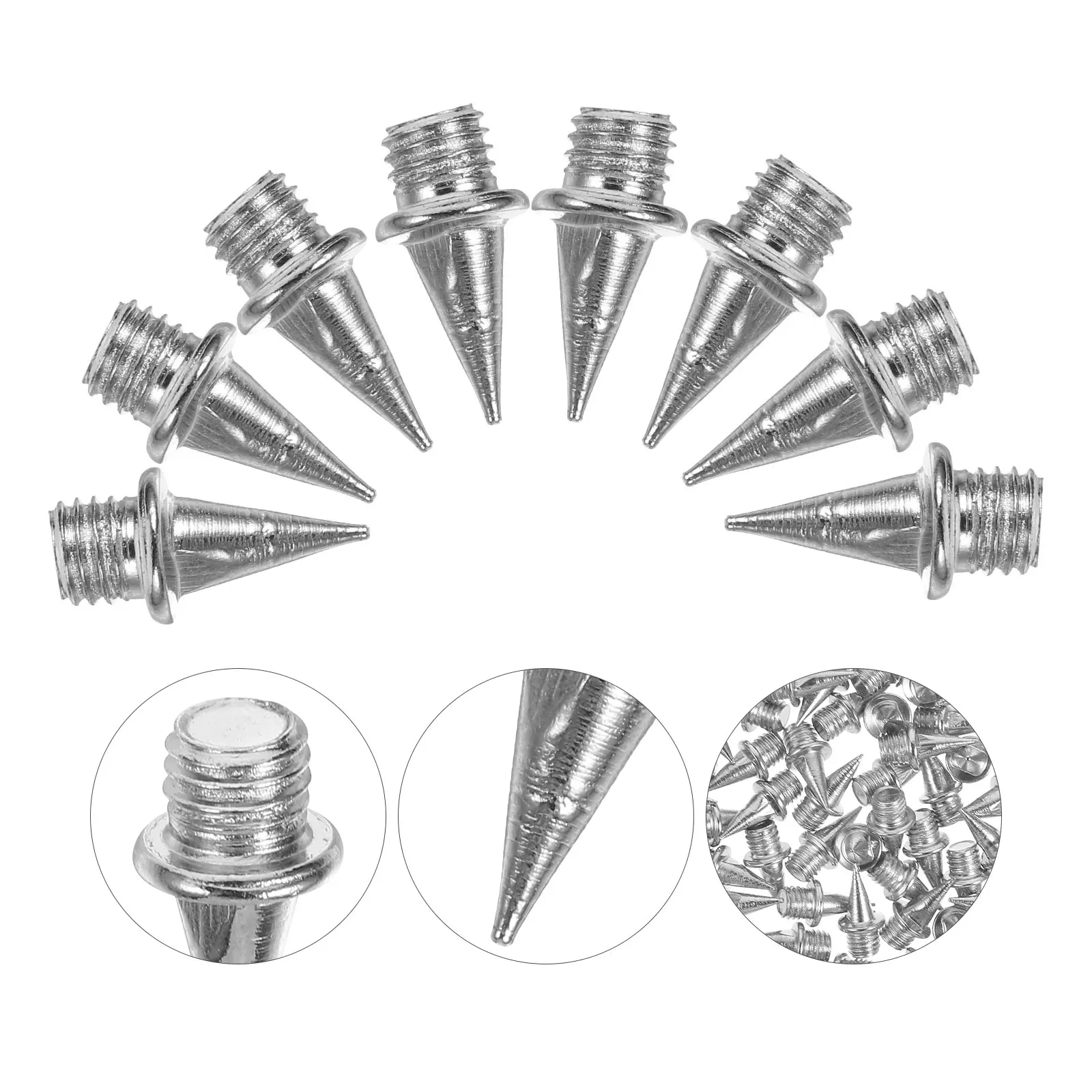 

110pcs Steel Track Replacement Golf Shoe Running Spikes For Track Cone Shape Hard Metal Spikes Lightweight Anti Slip For