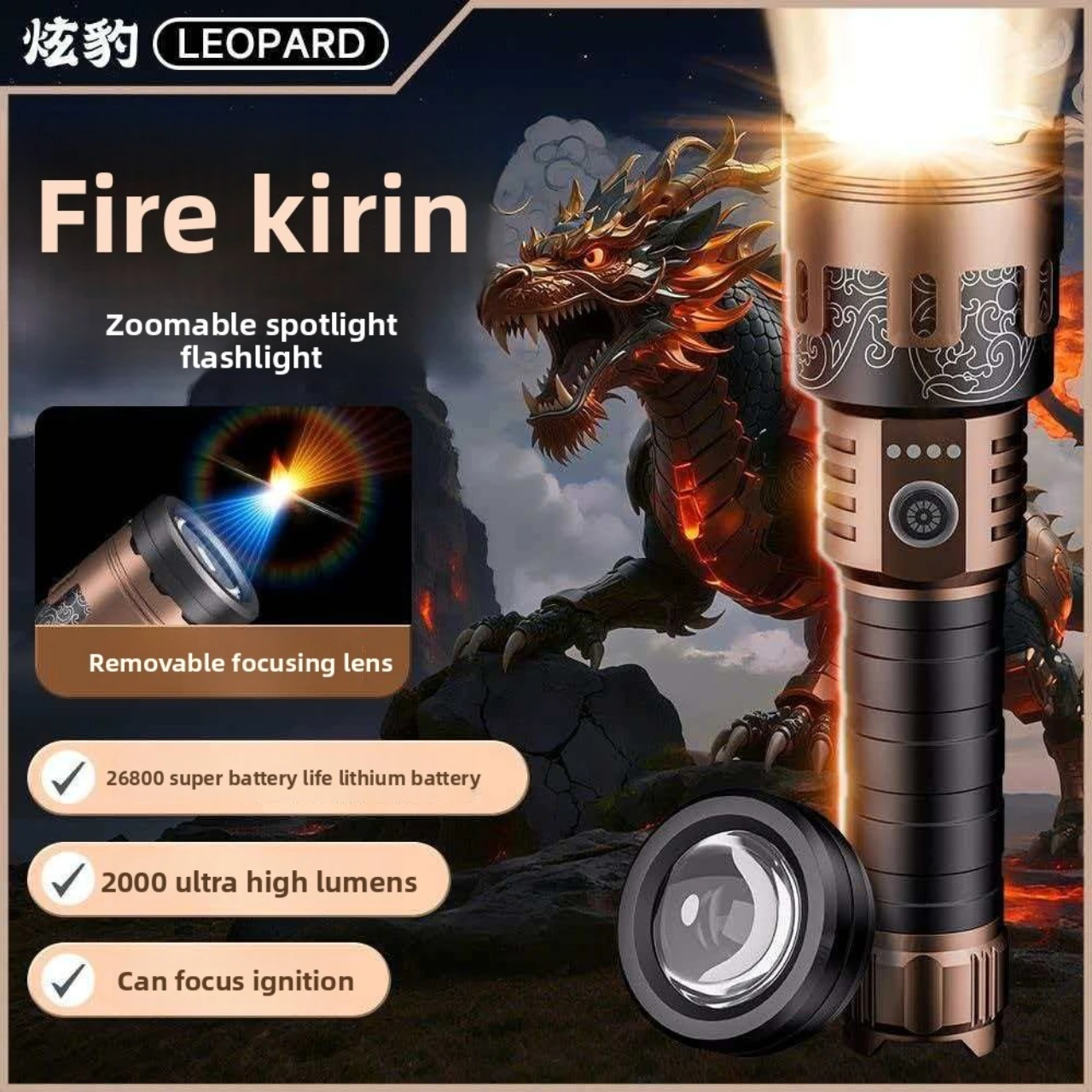 High Strong Power Led Flashlights 300000LM Tactical Torch with Display Light USB Charging Camping Fishing Defensa Zoom Lantern