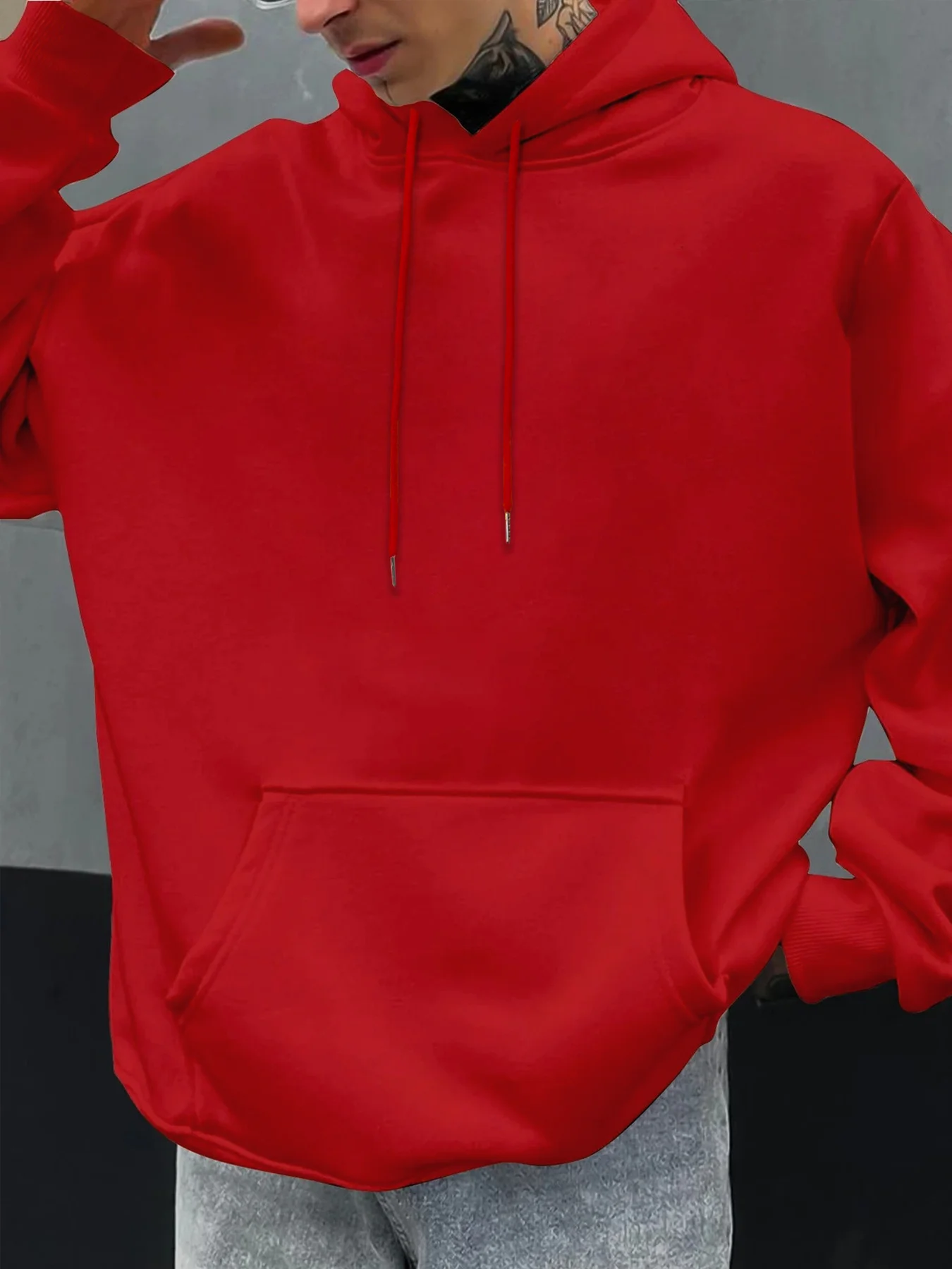 Herren Ästhetischer Engel-Hoodie Hip-Hop Sport Streetwear Gesegneter Vintage Cherub-Print Lässiger Loser Pullover Sweatshirt Oberteil – Detail 10