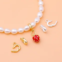S925 sterling silver simple smooth buckle buckle belt ring mechanical buckle bracelet necklace pendant buckle manual DIY