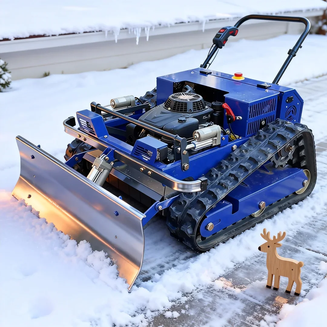 Customized Remote Control Small Robot - 550mm Cutting Width for Lawn Mowing with Snow Shovel