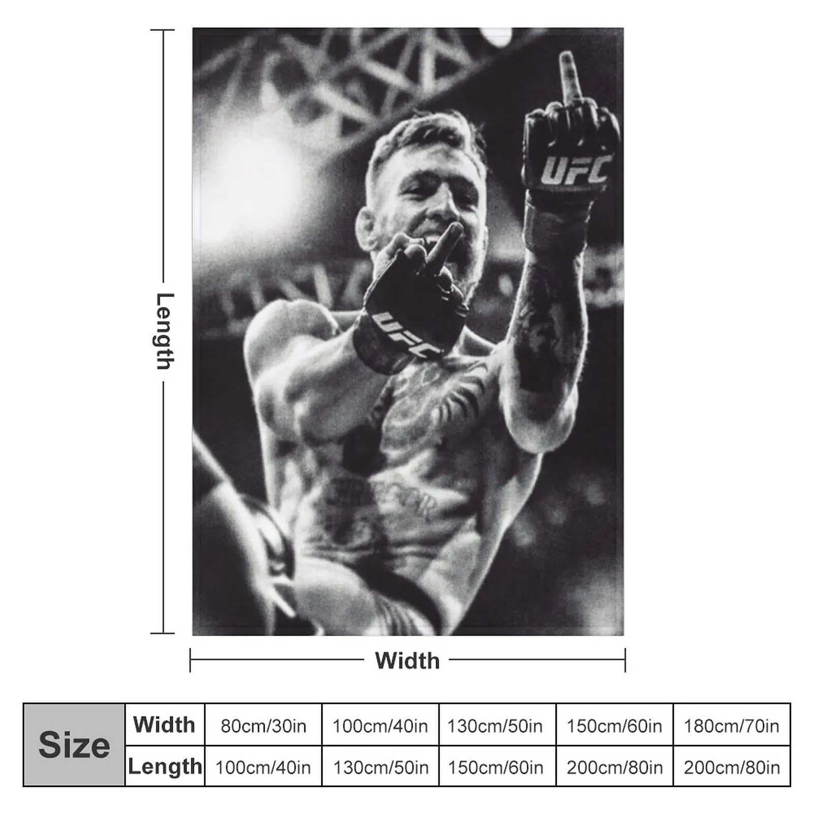 Conor McGregor Middle Finger - Notorious Throw Blanket Sofa Blankets Soft Blanket Summer Bedding Blankets