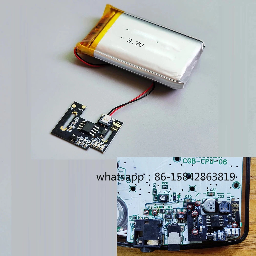 3.7V 1800mA Lithium Battery for GBC Battery Charging Mod Retrofit Game Boys Color
