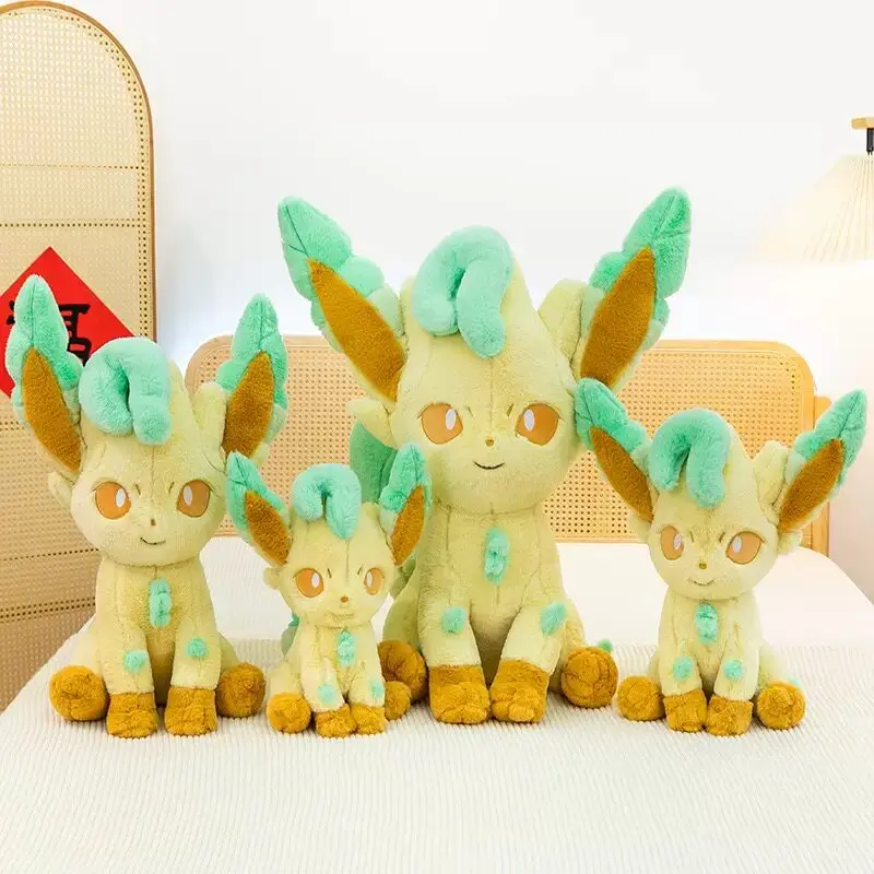 

Новая мягкая игрушка-подушка Pokémon Eevee из серии Soft Hug, 80 см, в виде листа, милый подарок на день рождения или Рождество