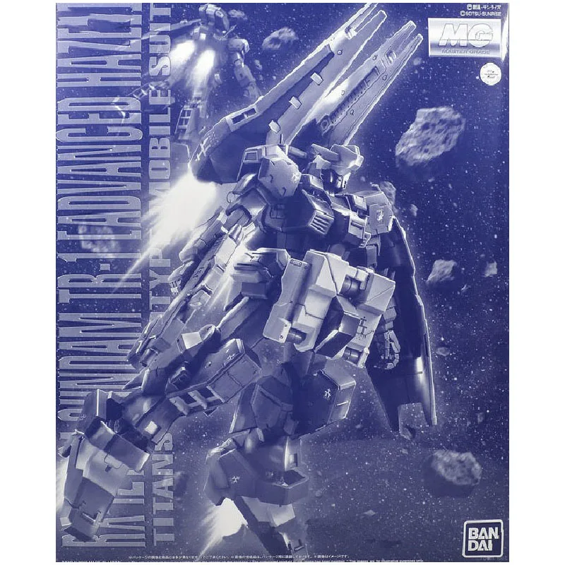 반다이 오리지널 MG 고급 헤이즐 RX-121-1 건담 TR-1 1/100 애니메이션 액션 피규어 조립 모델 장난감 어린이를위한 선물 건담
