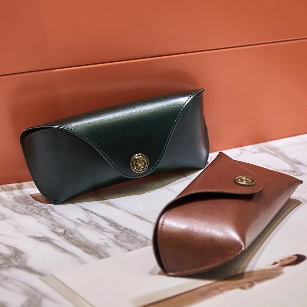 

PU Glasses Box Supple Texture Scratch Resistant Practical Gift for Friends Family Glasses Box PU Packet Handmade Packet