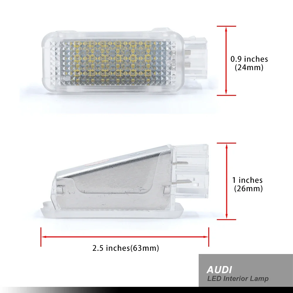 2 قطعة ل 2016-2024 أودي A4 S4 B9 سيدان S4 B9 سيدان A3 S3 RS3 8Y Q2 Led مقصورة الأمتعة الداخلية مصباح إضاءة صندوق السيارة ث/الأسلاك تسخير #4