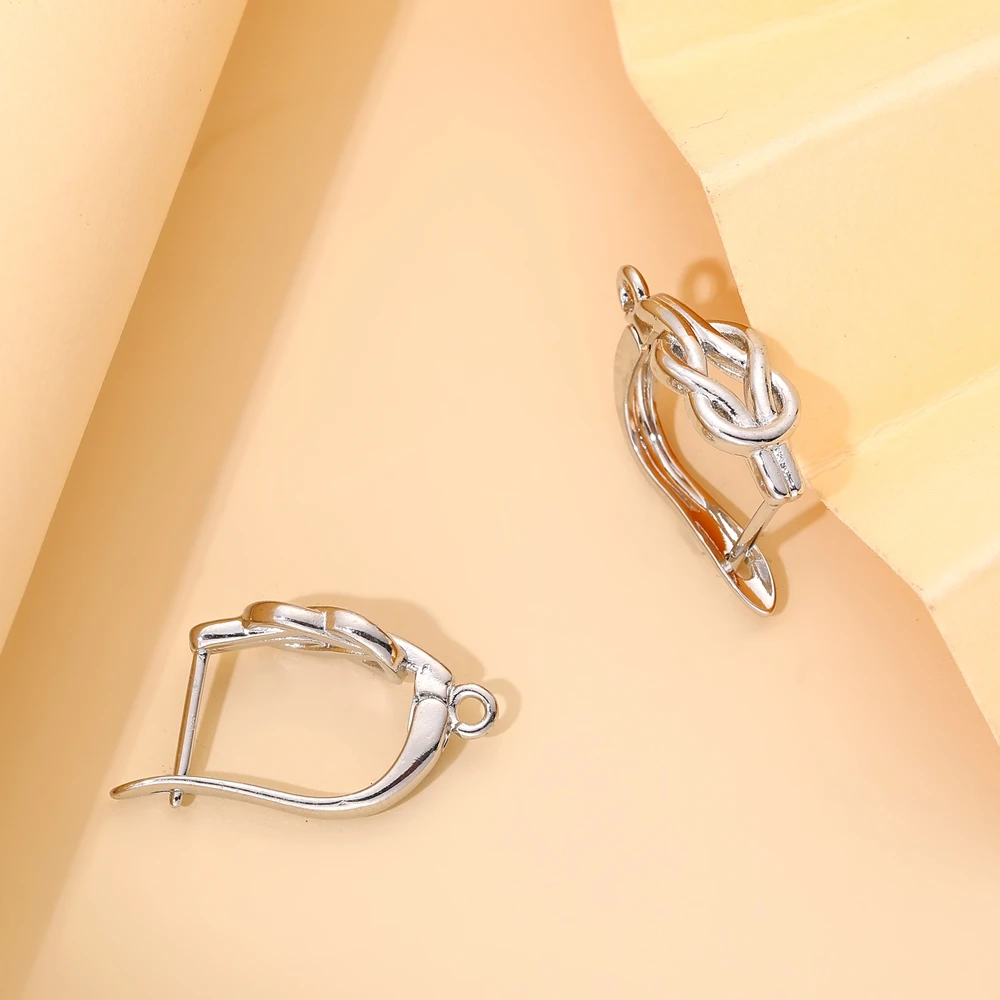Juya 2 4 6 Teile/los DIY Gold Silber Überzogene Anti-Allergie Verschluss Schwenzy Earwire Stiche Ohrstöpsel Verschluss Ohrring Haken zubehör – Detail 24