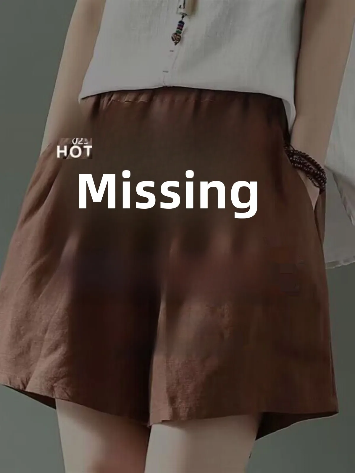 بنطلون صيفي جديد من القطن والكتان واسع الساقين، شورت نسائي غير رسمي فضفاض وخفيف، شورت عصري بخصر مرتفع #1