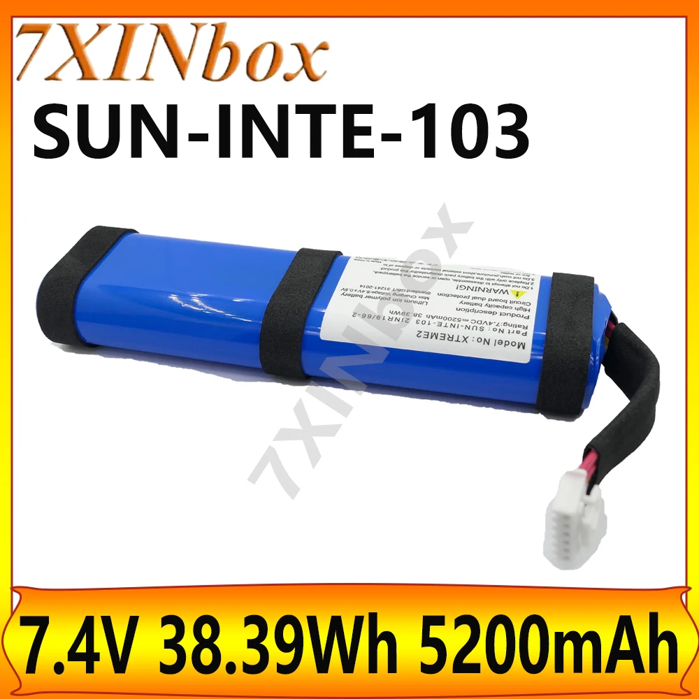 

7XINbox абсолютно новый аккумулятор 5200 мАч SUN-INTE-103 2INR19/66-2 7,4 В 38,39 Втч для JBL Xtreme 2 беспроводной Bluetooth-динамик Batteriea