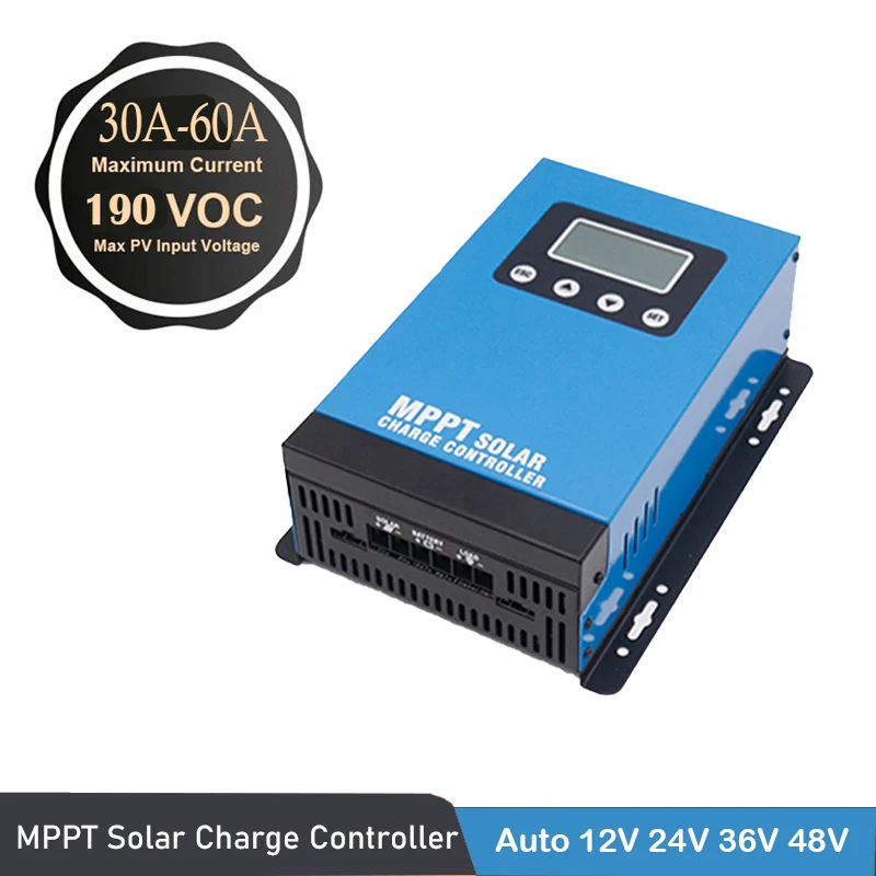 

MPPT Solar Charge Controller 30A 40A 50A 60A Lead Acid Lithium Battery Regulador For Solar system 12V 24V 36V 48V