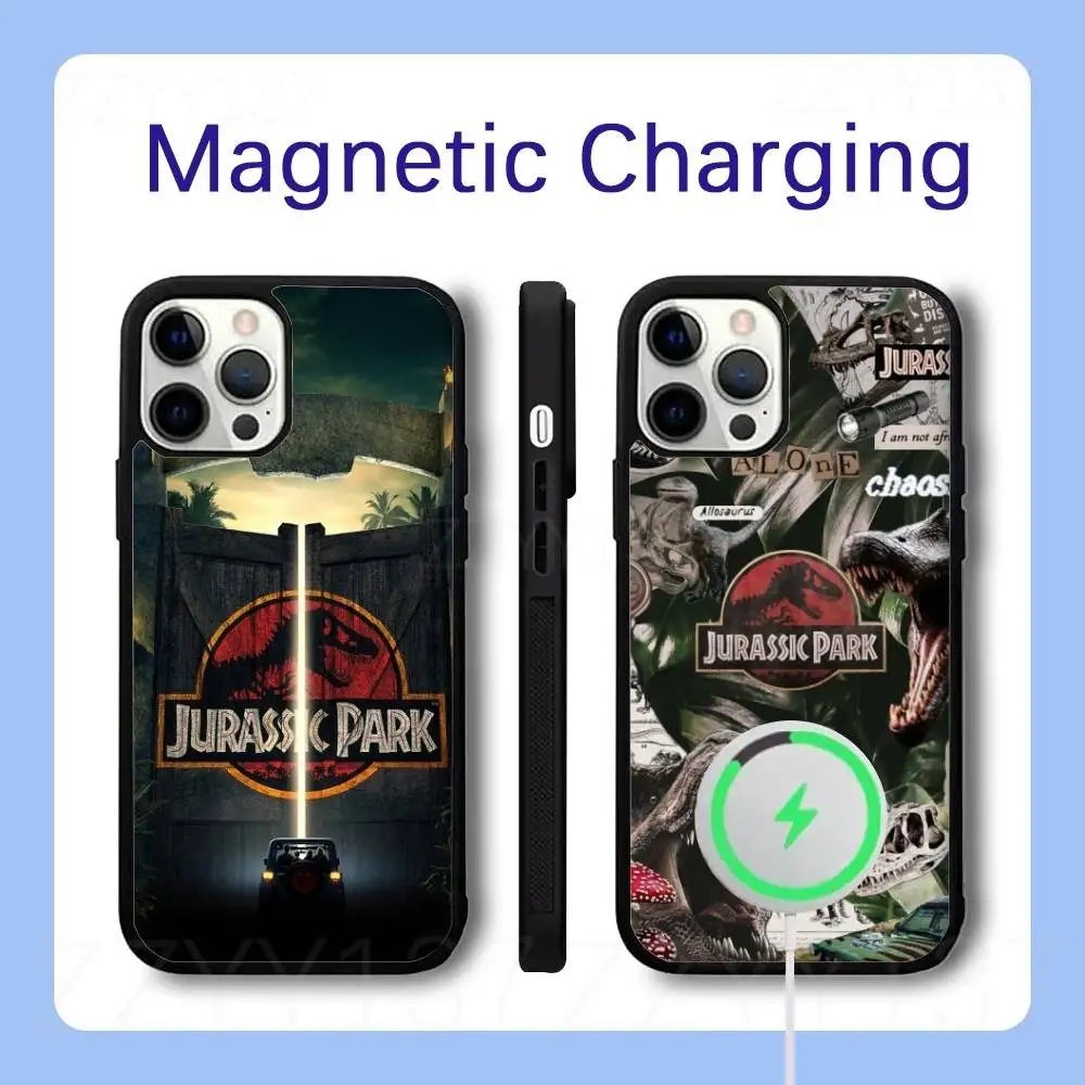 

Jurassic Park Dinosaur Phone Case For iPhone 16,15,14,13,12,11,Pro,Max,Plus,Mini,SE Magsafe Magnetic Wireless Charging