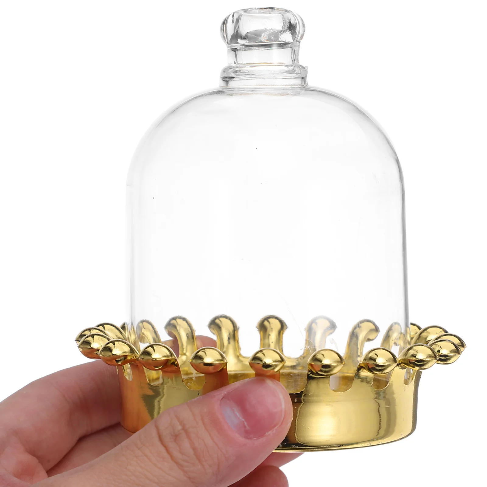 

12Pcs European Style Clear Candy Boxes Mini Dome Cover Cake Plate Wedding Birthday Party Favor Containers Wedding Favour Boxes