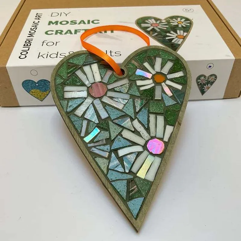 DIY Mosaic Coaster Colored Feathers Kits Set Crystal Mosaic Creative Cup Coaster Educational Toy Crafts Materials Wine Glass Hol - view 6