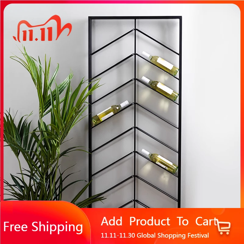 Vetrina per vino dal design antico, semplice e minimalista, rustico, da cucina, per panettiere, da parete, estetica, in metallo, per vinoteca