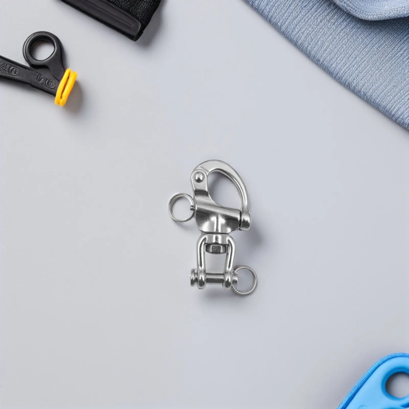 2Pcs Marine Stainless Steel Sailing Shackles Anchor Swivel Snap Bail Quick Release Rigging Hardware Heavy Duty Boat Clips
