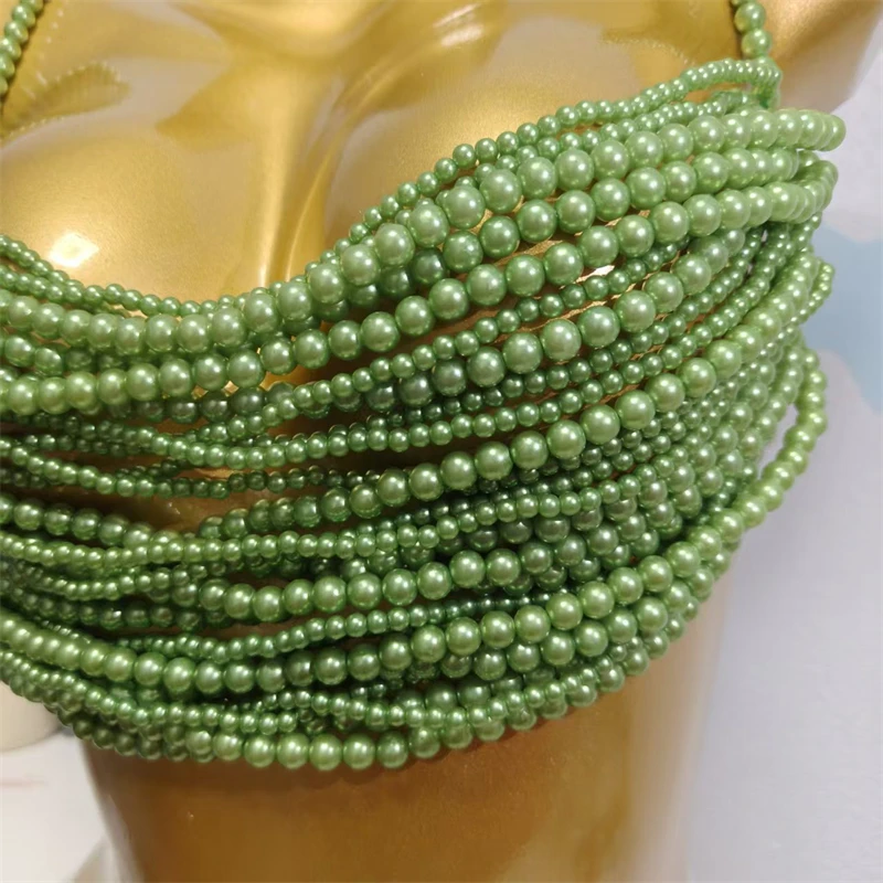 Damen Perlen-Körperkette BH Sexy Mehrlagiges Perlen-Y2K-Crop-Top Spaghetti-Träger Strand-Bikini-Überzug футболка+женская 2026 – Detail 15