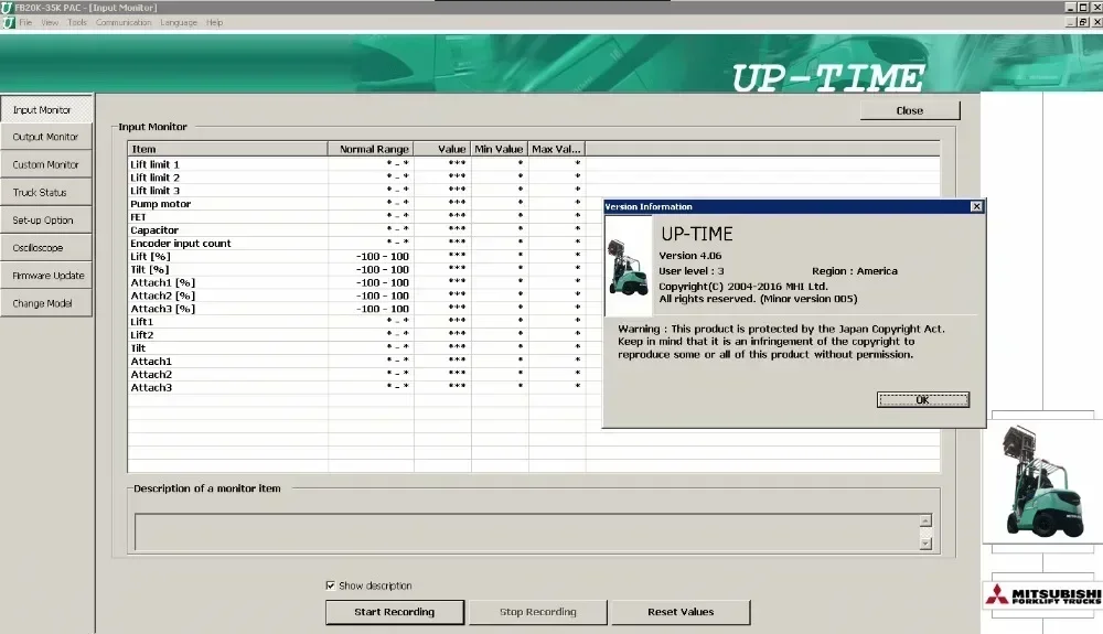 TruckTool 4.6.1 [11.2024] (Programma diagnostico per Mitsubishi Cat TCM, UniCarriers Rocla Jungheinrich Nichiyu)