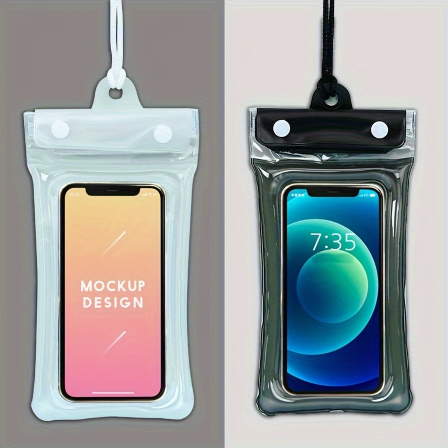

2-pack Universal Waterproof Phone Pouch, Underwater Seal Phone Cases For Delivery, Beach, Swimming, Outdoor Diving, Fits Smartph