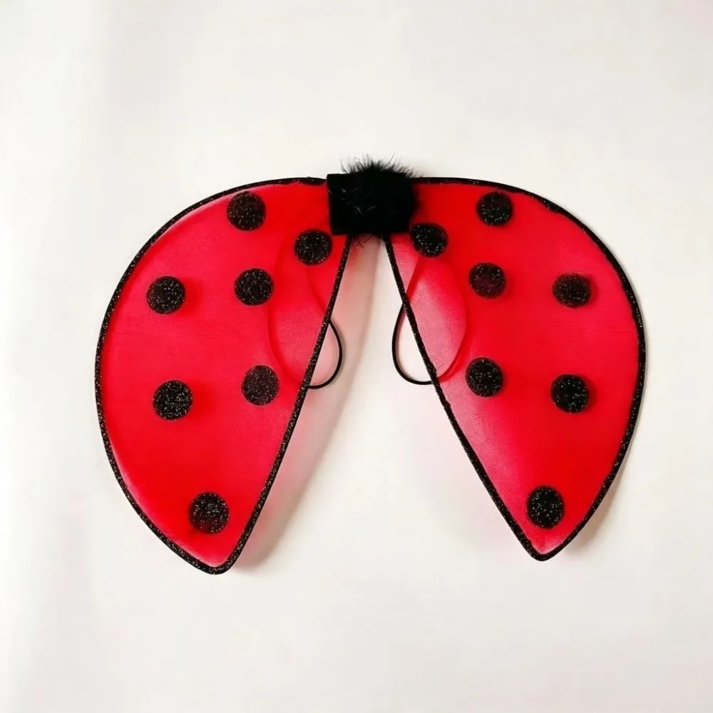Funny Ladybird Cosplay Costume creative with Magic Wand Kids Costume Set Lightweight Wing Headband Wings Headband Skirt Set