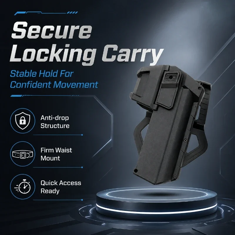 Ergonomic Waist Hanging Protective Shell For G17 G18 Model 1911 With Space For Mini Flashlight
