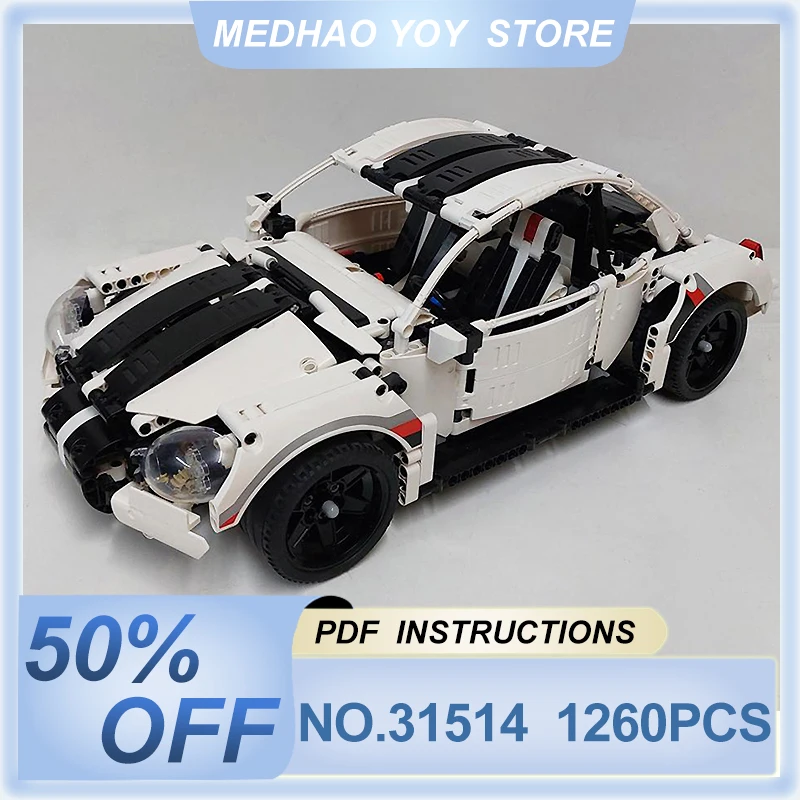 MOC-31514 Technical Super Speed Car Model 1260pcs Building Blocks Brick Educational Puzzle Children Toys Christmas Birthday Gift