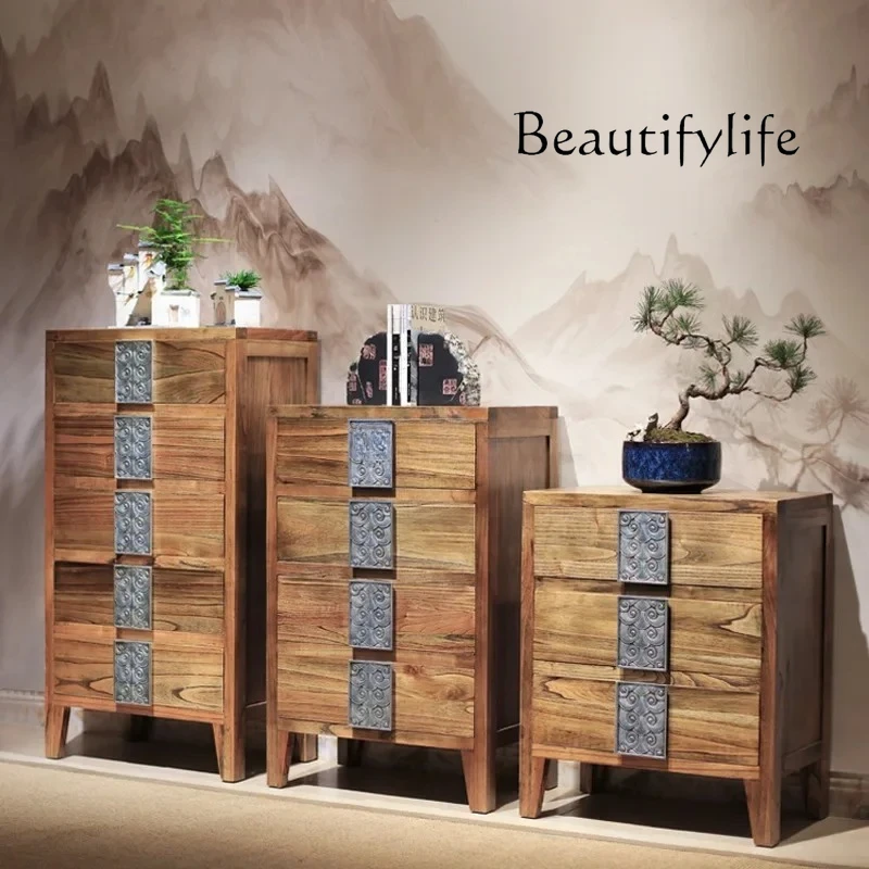 

Simple modern solid wood locker drawer storage cabinet customer