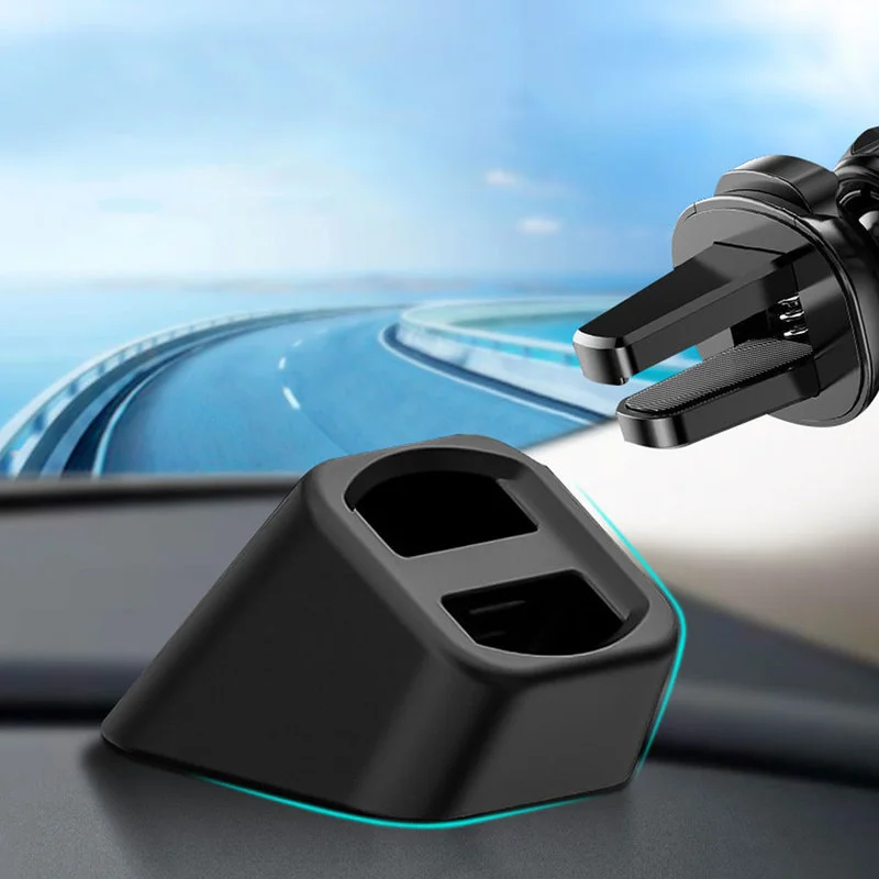 Sticky Car Phone Holder Dashboard Base Air Vent Wireless Charger Stands Mount Base Black/Silver Car Accessories Interior Parts