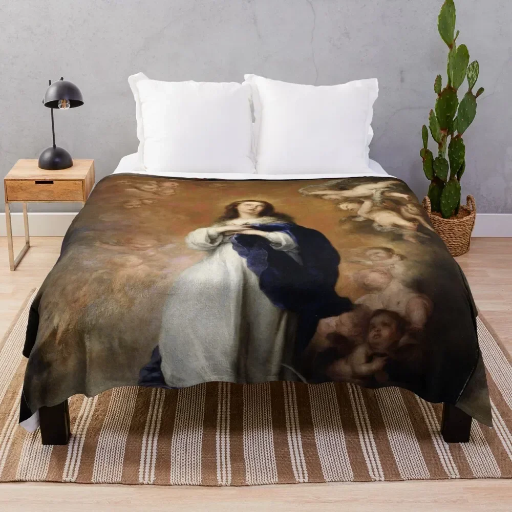 The Immaculate Conception of Los Venerables Throw Blanket Durable Warm Blanket for Daily Home Use