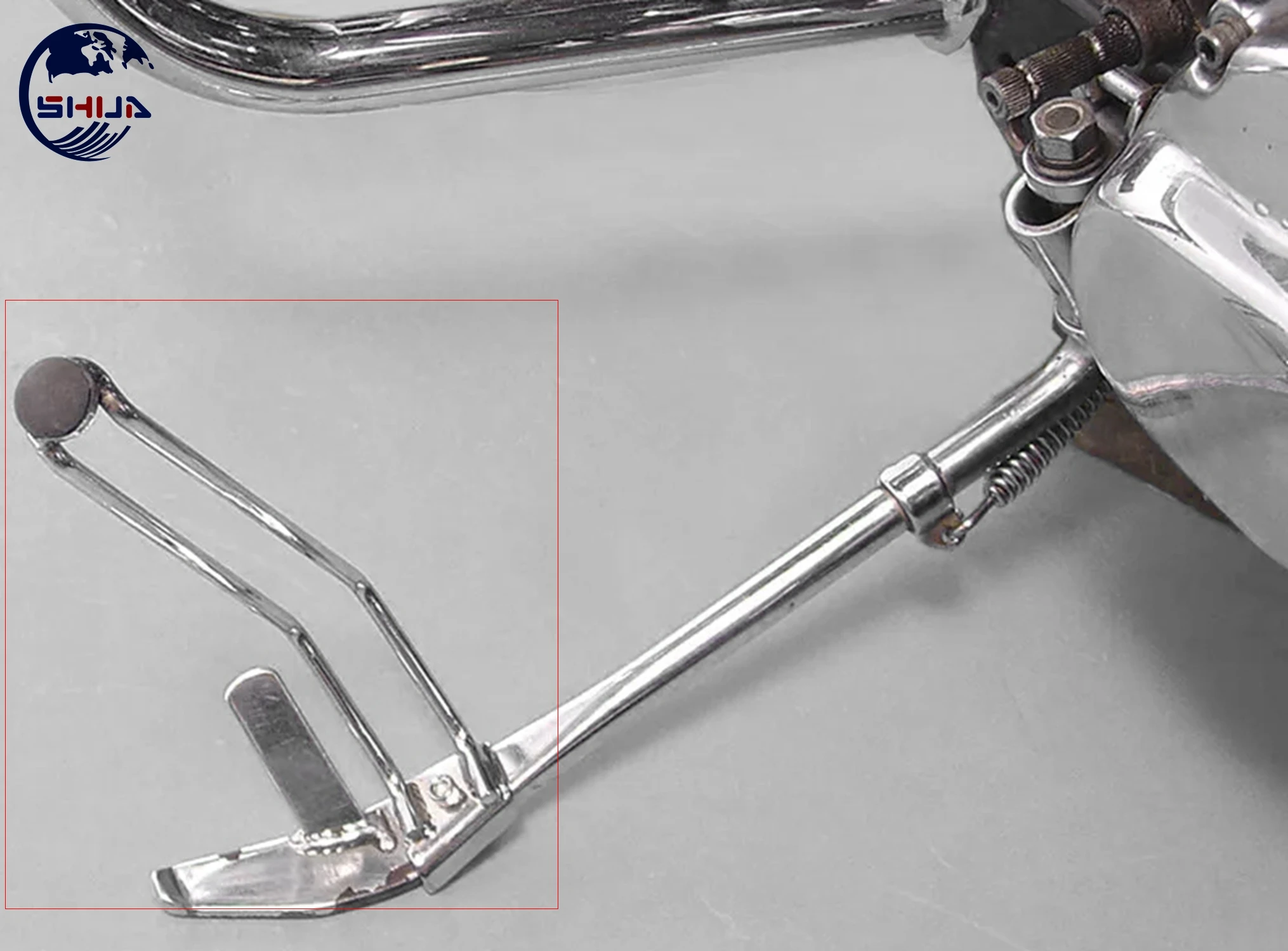 Chrome Front Kickstand Extension For Harley Heritage Springer FLSTS Road Glide King FLTR FLHR Softail FXST Fat Boy FLSTF