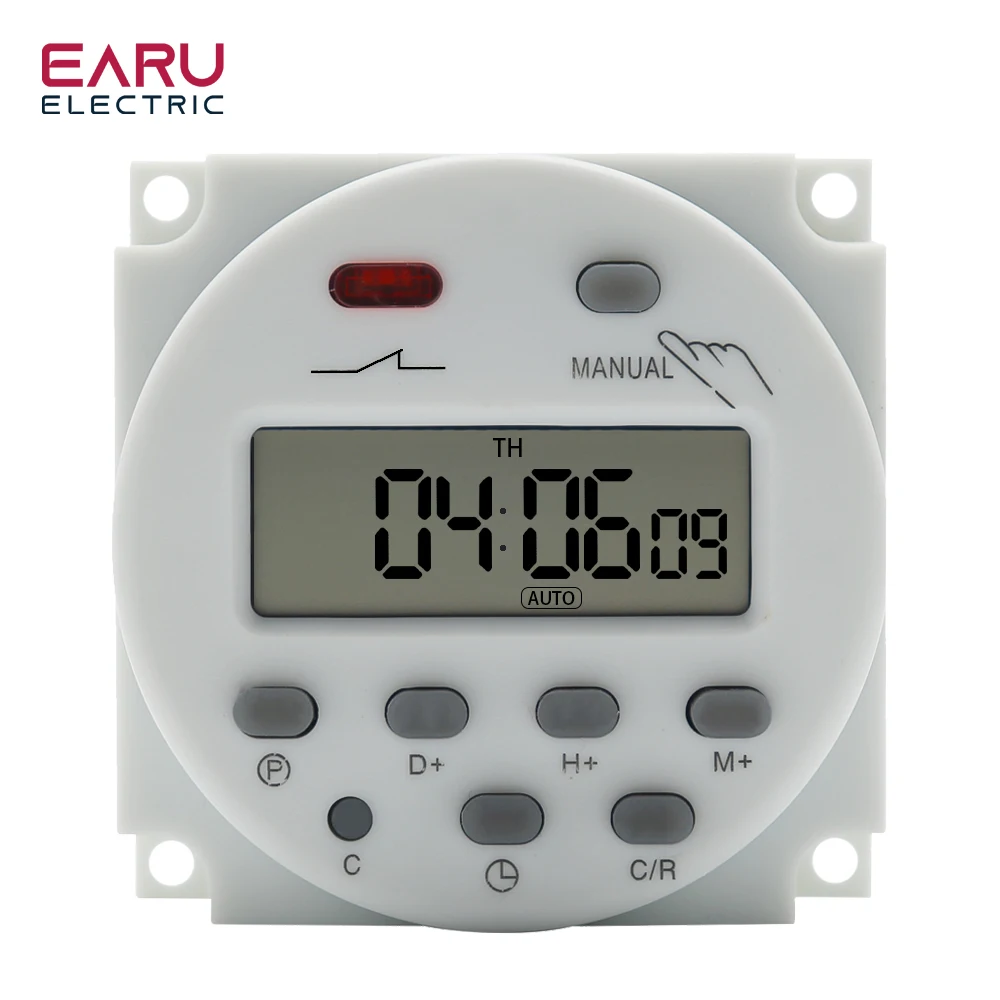 16A CN101 Timer 220V 110V 24V 12V CN101A Digital LCD Power Timer Programmable Time Switch Relay