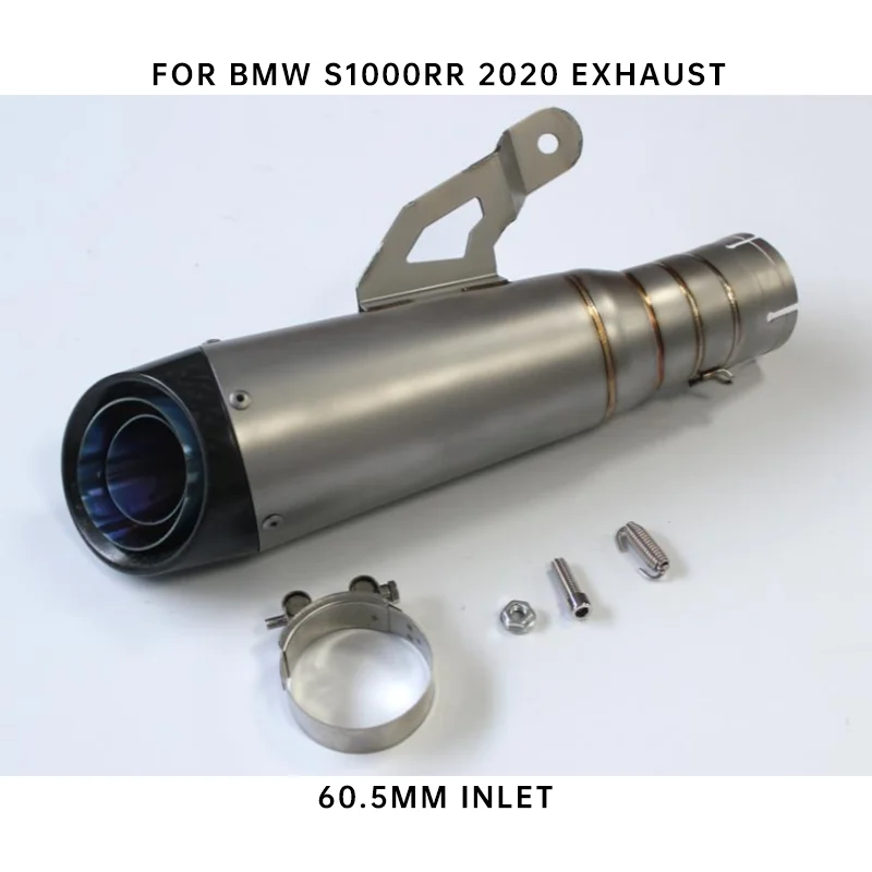 GD275SS-C Exhaust Compatible with BMW S1000RR 2020 – 60.5mm Inlet Stainless Steel Bolt-On Performance Upgrade with Deep Tone, Ma