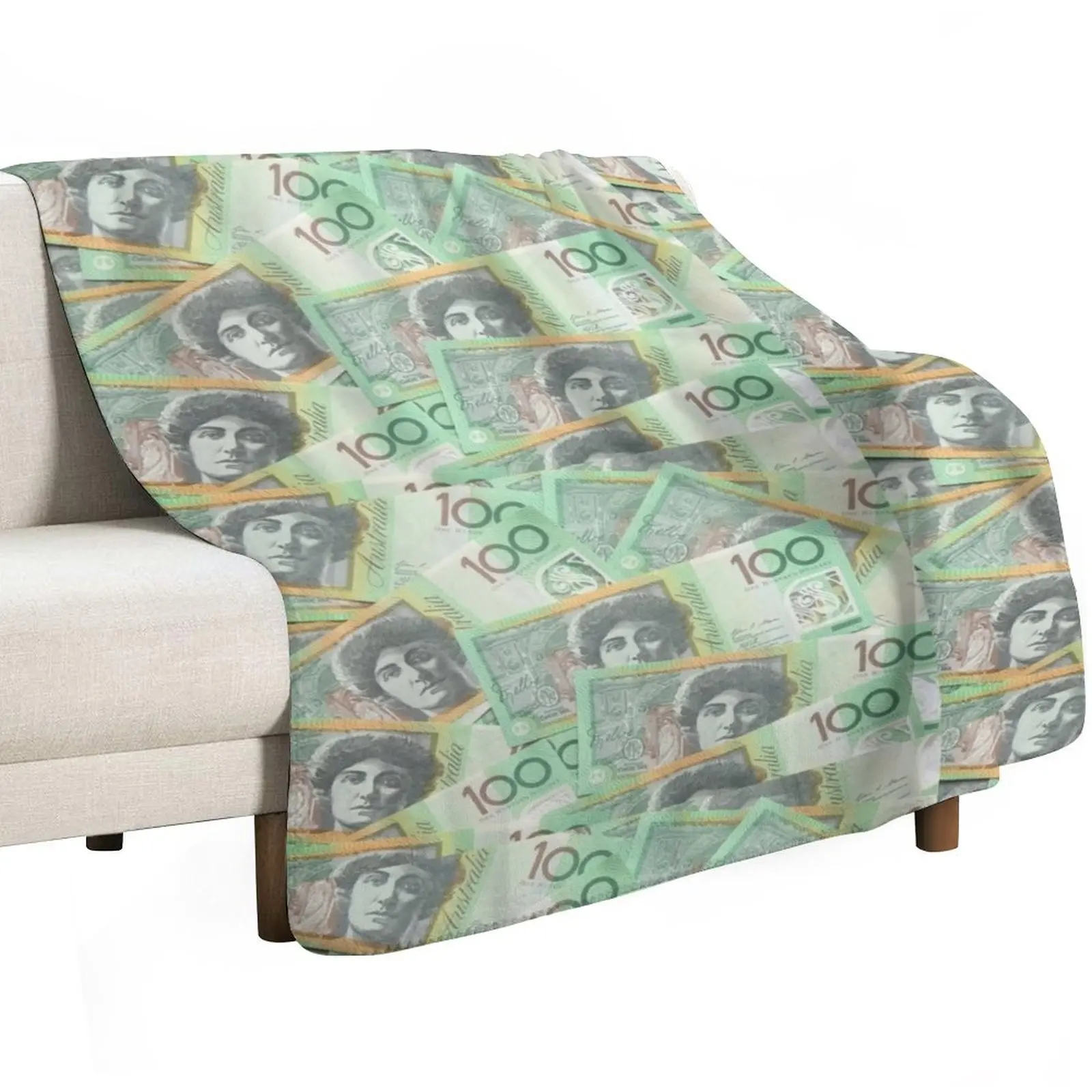 Australian 100 dollars Throw Blanket Cute Furrys Beach Decoratives Camping Decorative Throw Blankets