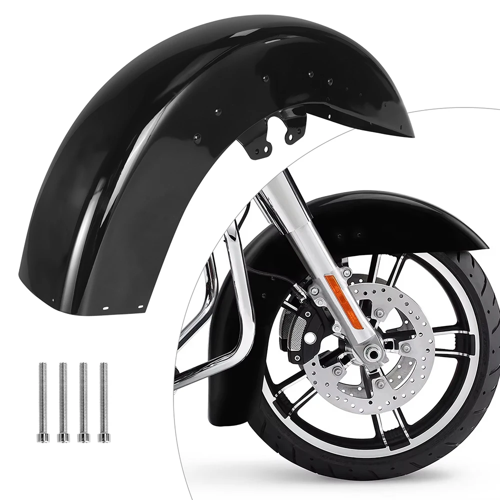 

Black Motorcycle 17" 18" 19" 21" Front Fairing Fender Mudguard For Harley Touring Street Glide 2014-2022 Road Glide 2015-2022