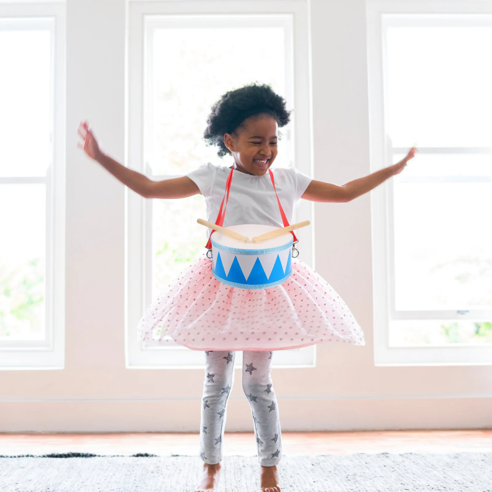 1Set Kleinkind Trommel Holz Baby Musik Sensorischen Snare Drum Pädagogisches Percussion Musical Instrument für Kinder Kinder Musik Spielzeug