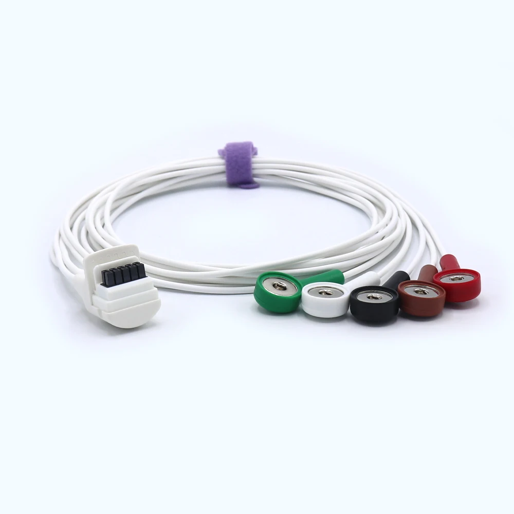 Mortaras H3 + ECG Dynamic Monitoring Cable, Compatible with AHA 5-lead Snap-on Connector