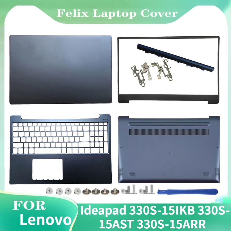 

NEW Blue For Lenovo Ideapad 330S-15IKB 330S-15AST 330S-15ARR LCD Back Cover Front Bezel Palmrest Upper Bottom Case Cover Hinges