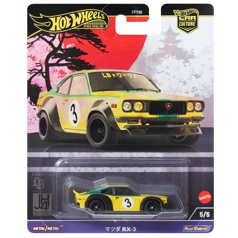 2024 Hot Wheels Premium Car Culture Japan Historics 4 Mazda RX-3 Nissan Fairlady Skyline Toyota Corolla 1/64 Car Model Toy FPY86