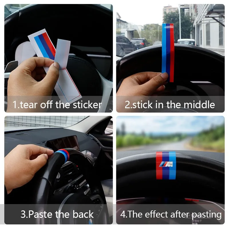 Car Steering Wheel Stickers National Flag Decal For BMW G80 G06 G07 G14 G15 G16 F82 F20 F21 F83 X1 X3 X5 M2 M3 M4 M5 M6 M7 M8 M view 3